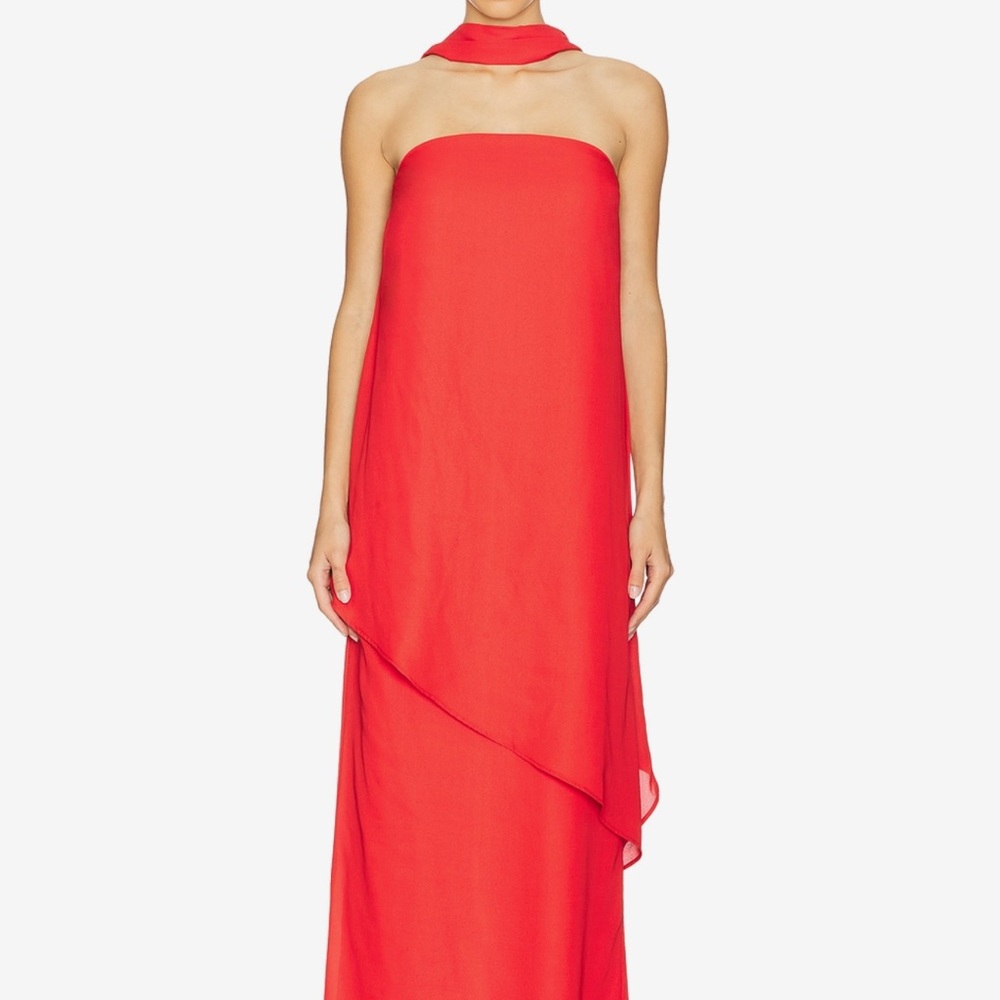 Baobab Collection Vibrant Red Strapless Dress